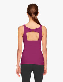 Fitness tops performance custom bow back detail cute gym tank top